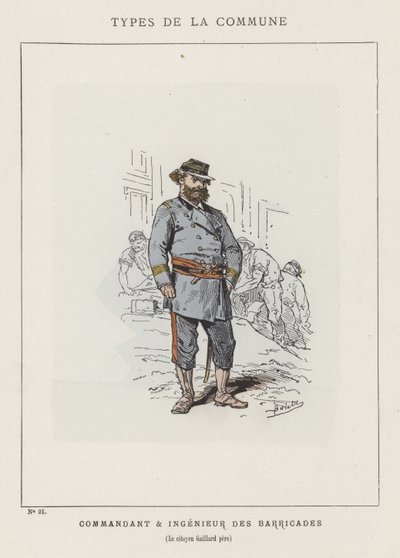 路障的指挥官和工程师，Citizen Gaillard Pere 作者 查尔斯·阿尔伯特·德·阿诺克斯·贝尔托