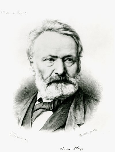来自&39;Album du Rappel&39;的Victor Hugo（1802-85）的肖像，由Edme Penauille拍摄的照片（d.1871）1869 作者 查尔斯·阿尔伯特·德·阿诺克斯·贝尔托
