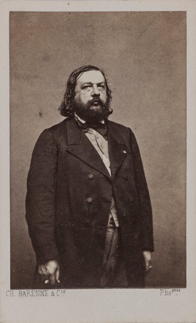 诗人泰奥菲勒-戈蒂埃1811-1872年的肖像，1872年。 作者 查尔斯·阿梅德·巴伦
