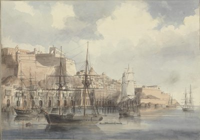 马耳他的风景，约1849年 作者 Charles Andrew Dyce