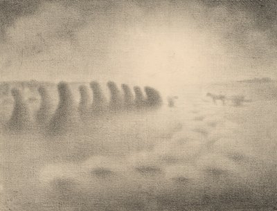 收割结束，1890年代。 作者 查尔斯·安格朗