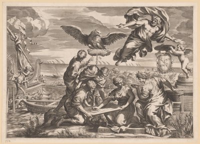 地理和木星的外国统治寓言 作者 Pietro da Cortona