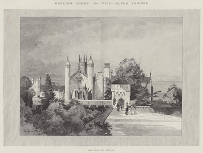 英国家园，奥尔顿塔，露台景观 作者 Charles Auguste Loye