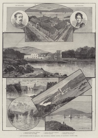 爱尔兰的Burdett-Coutts女士，科克郡巴尔的摩的工业渔业学校 作者 Charles Auguste Loye