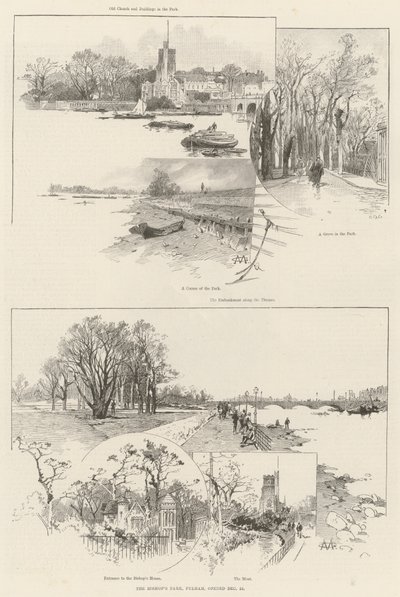 富勒姆的主教公园于12月22日开放 作者 Charles Auguste Loye