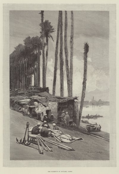 开罗Boulak港口 作者 Charles Auguste Loye
