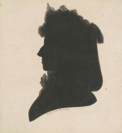 不明身份的女性剪影 作者 Charles BJ Fevret de Saint Memin