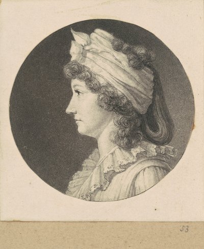 不明身份的妇女 作者 Charles BJ Fevret de Saint Memin