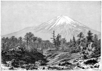 日本富士山，1895年。 作者 查尔斯·巴班特