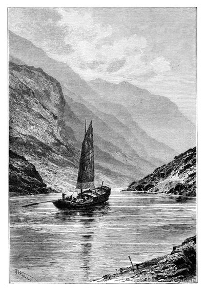长江上游，中国，1895年。 作者 查尔斯·巴班特