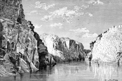 印度大理石岩石峡谷，1895年。 作者 查尔斯·巴班特