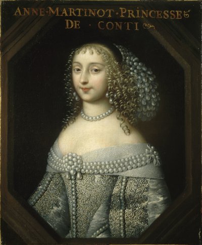 安妮-玛丽-马蒂诺兹1637-1672，孔蒂的公主，约1665年。 作者 查尔斯·博布伦