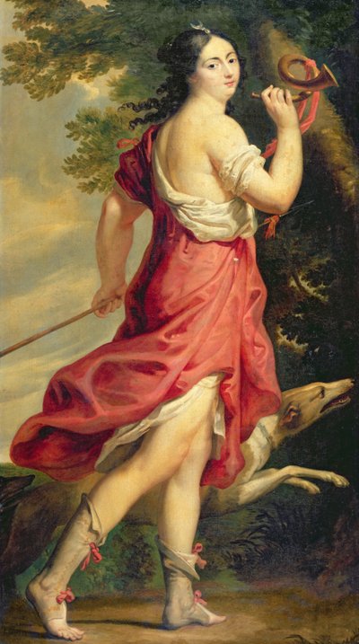 蒙特斯潘夫人饰演戴安娜女猎手 作者 Charles Beaubrun