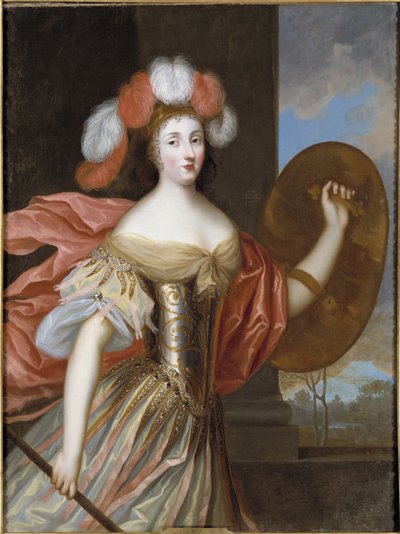 Olympe Mancini, comtesse de Soissons en Athena--Olympia Mancini (1638-1708), comtess of Soissons as Athena的画像，作者Beaubrun, Charles (1604-1692).布面油画。尺寸：130x99厘米。斯德哥尔摩国家博物馆 作者 查尔斯·博布伦