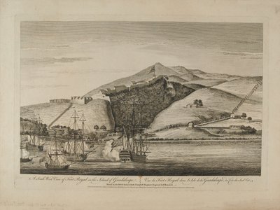 瓜达罗普岛的皇家堡南视图，约1759年 作者 查尔斯·贝纳泽奇