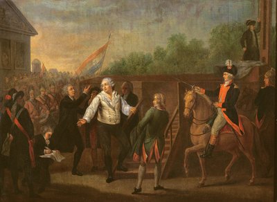 1793年1月21日，路易十六（1754-93）在脚下的脚下 作者 查尔斯·贝纳泽奇