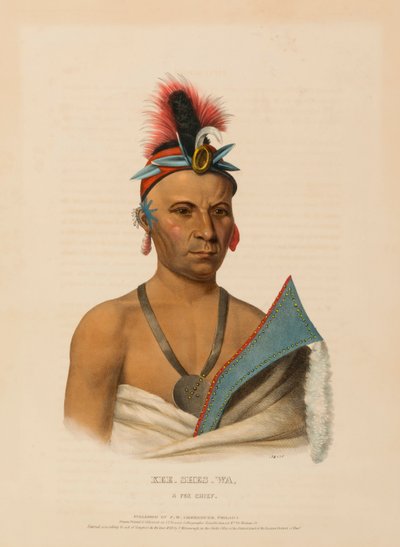 KEE-SHES-WA, A FOX CHIEF.，摘自《北美印第安部落史 作者 查尔斯·伯德·金
