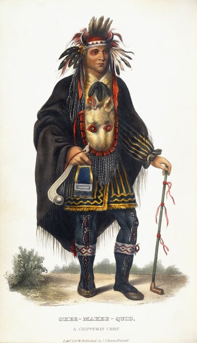 奇珀威酋长Okee-Makee-Quid，1854年 作者 查尔斯·伯德·金