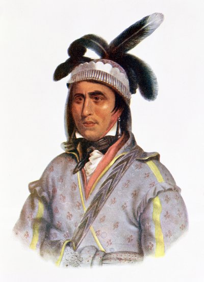 Opothle-Yoholo，1825年的溪流酋长，插图来自&39;北美印第安部落，第2卷&39;，作者是Thomas L. McKenney和James Hall，酒吧。约翰格兰特 作者 查尔斯·伯德·金