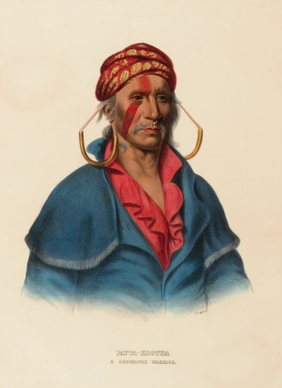 PAYTA-KOOTHA.一位沙瓦诺族勇士》，选自《北美印第安部落史》。 作者 查尔斯·伯德·金