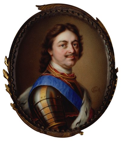 彼得一世皇帝的画像1672-1725，1717年。 作者 Charles Boit