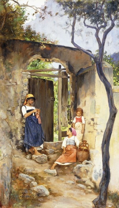 1906-1907年的花园门 作者 查尔斯·卡里尔·科尔曼