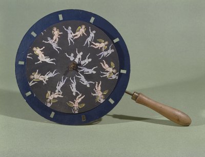 带有小天使设计卡的Phenakisticope，1835 作者 查尔斯·舍瓦利埃