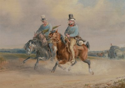 随行同伴，或法国道路上的风景（布面油画） 作者 查尔斯·库珀·亨德森