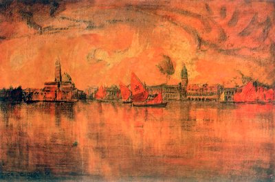 从海上观看威尼斯，c1896 作者 查尔斯·科特