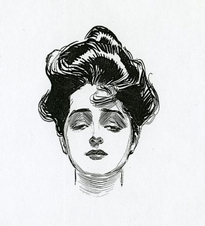 一个吉布森女孩，c.1902 作者 查尔斯·达纳·吉布森