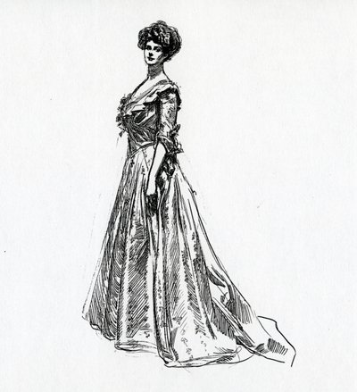 一个吉布森女孩，c.1902 作者 查尔斯·达纳·吉布森