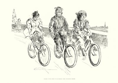 古勒姆在医生的建议下进行户外运动（石版画） 作者 查尔斯·达纳·吉布森