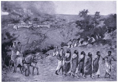 橄榄山的埃及营地，约1920年（平版印刷）。 作者 查尔斯·丹尼尔·沃德