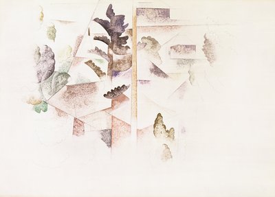 百慕大，树木和建筑，c.1917（纸上写着） 作者 查尔斯·德穆斯