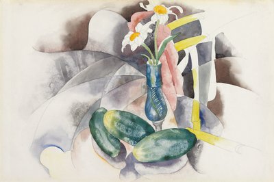 花和黄瓜，摄于1924年（水彩和铅笔在纸上） 作者 查尔斯·德穆斯