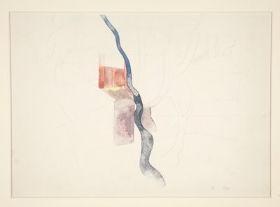 树木抽象（可能是为《红色烟囱》所作的研究，1918 年？） 作者 查尔斯·德穆斯