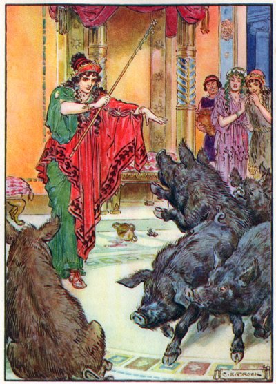 Circe，来自Waverley Book Company出版的“The Children&39;s Hour：The Story from the Classics” 作者 查尔斯·埃德蒙·布洛克