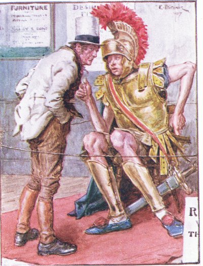 Marigold博士，他是一个奇怪的年轻人，挂着你的推车？，插图来自Dr.Dr Marigolds Prescription，1910 作者 查尔斯·埃德蒙·布洛克