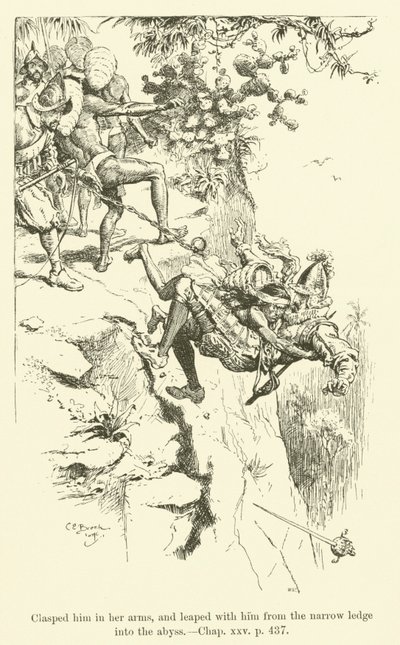 Illustration for Westward Ho! by Charles Kingsley (engraving) 作者 Charles Edmund Brock