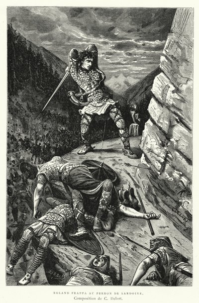 Roland Frappa Au Perron De Sardoine（雕版画）。 作者 查尔斯·爱德华·德洛特