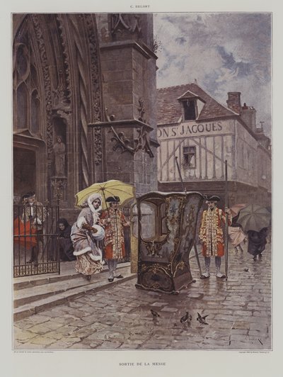 Sortie de la Messe（离开教堂后弥撒） 作者 查尔斯·爱德华·德洛特