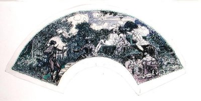 扇子设计（纸上笔墨和水彩 作者 查尔斯·爱德华·康德