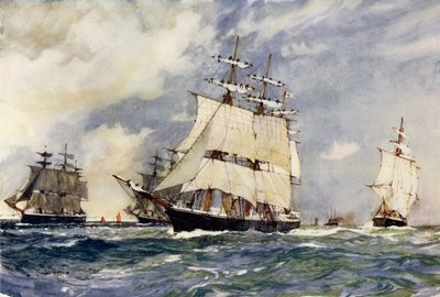 帆船训练中队，1899年 作者 查尔斯·爱德华·迪克森
