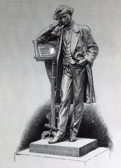 Hector Berlioz，1886年在巴黎Square Vintimille的Alfred Lenoir雕像后 作者 Charles Edward Wilson
