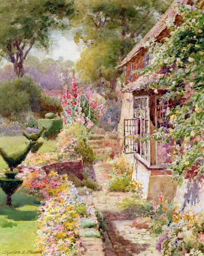 East Hendred，Oxon的Kings Manor Garden 作者 查尔斯·埃德温·弗洛尔