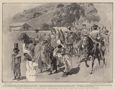 莱迪史密斯的印度教难民，将男人与女人和孩子分开 作者 Charles Edwin Fripp