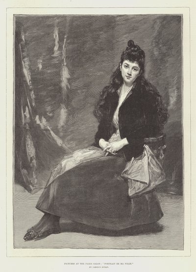 巴黎沙龙的照片，我女孩的肖像 作者 Charles Emile Auguste Carolus Duran
