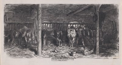 12月来自《乡村题材专辑》，1859年。 作者 查尔斯·埃米尔·雅克