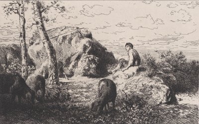 浪子》，约1868年。 作者 查尔斯·埃米尔·雅克