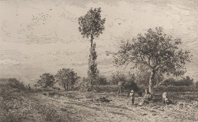 景观，1864年。 作者 查尔斯·埃米尔·雅克